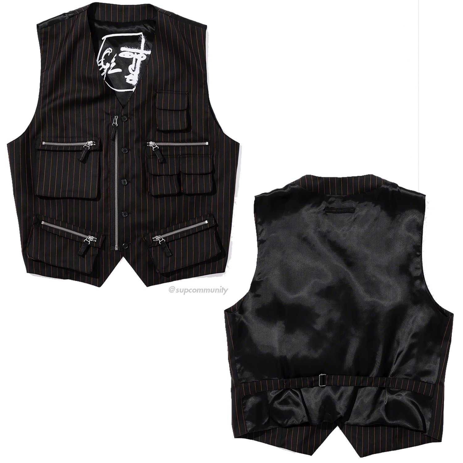 Supreme®/Jean Paul Gaultier® Pinstripe Cargo Suit Vest